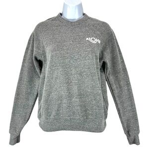 Aloha Collection Women’s XS Gray Crewneck Sweatshirt Raglan Sleeve